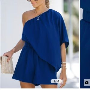 Royal Blue Romper Size Small NWT